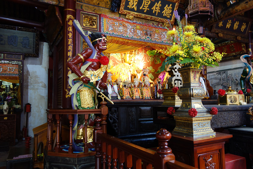 This altar had two unusual guardians.