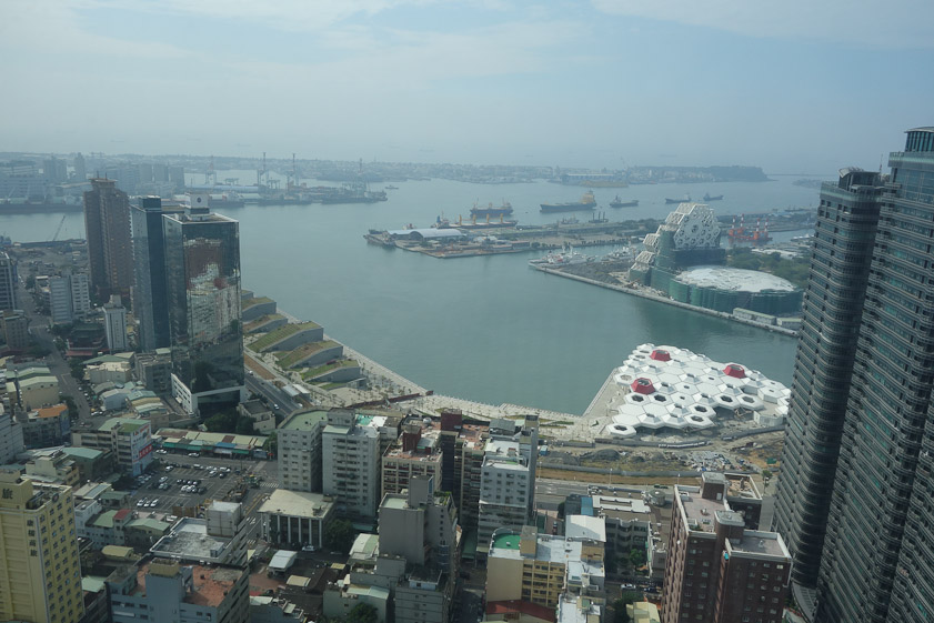 The view from our hotel of Kaohsiung harbor was spectacular.