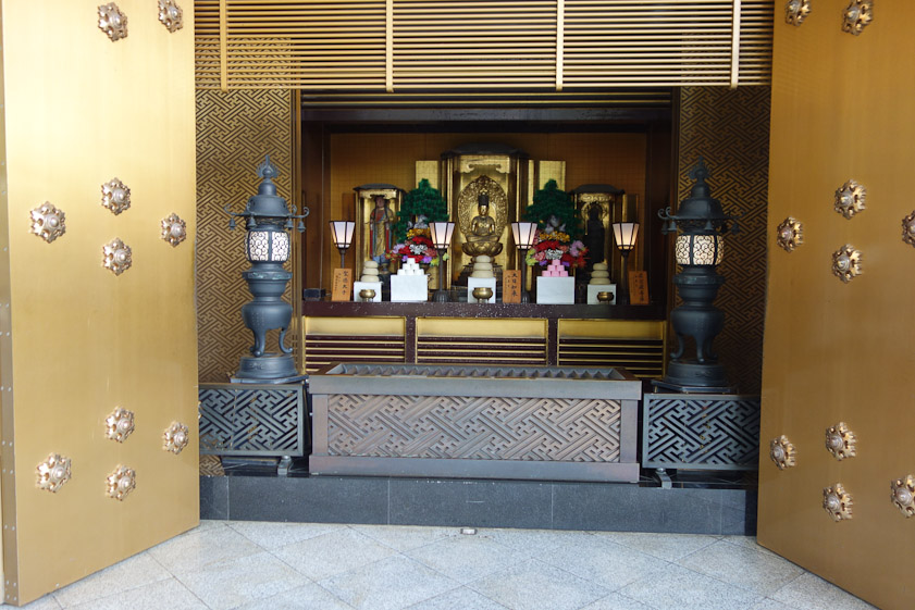 A little shrine in the back of the main hall.
