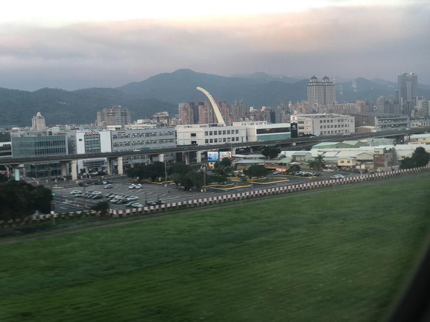 I noted a cable-stayed bridge as we were landing.