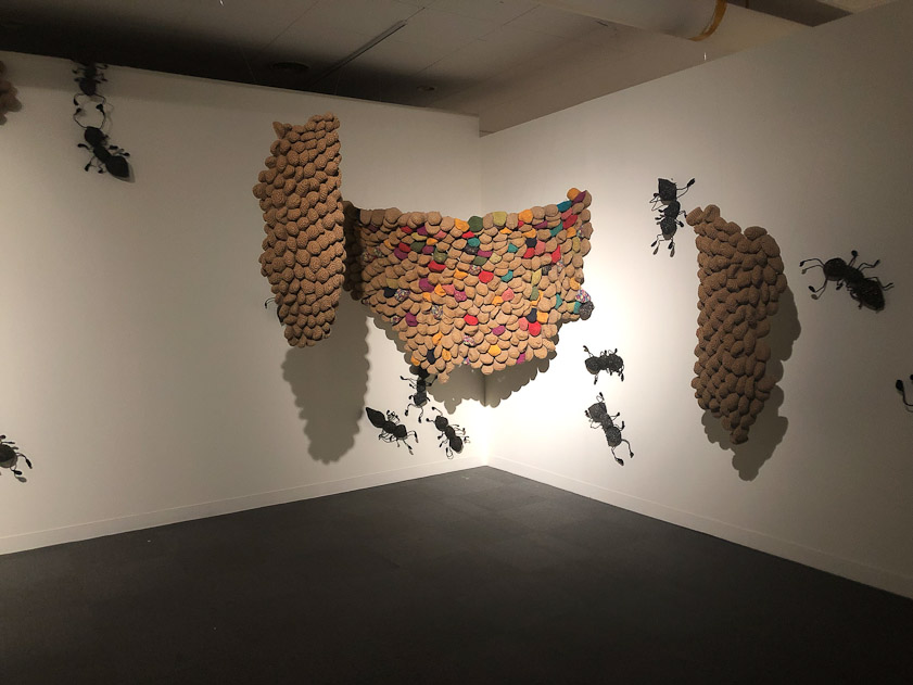 Another show included this unsettling work of giant ants.