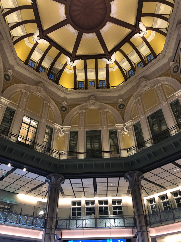 The renovated dome of Tokyo Station.