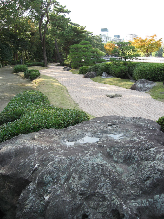 I expect that all these rocks, including the monster in the foreground, were found in their natural settings and moved here to create the garden.
