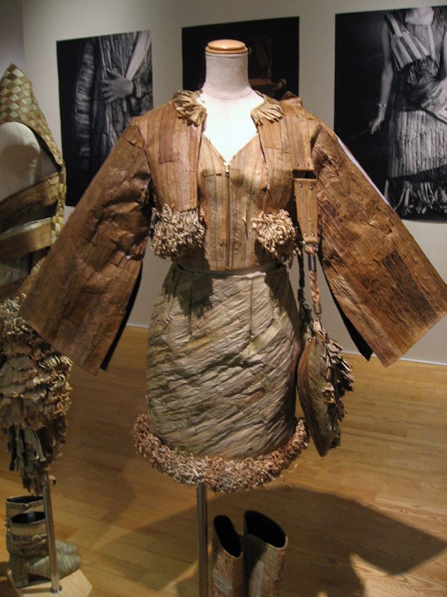 Radical fashion: a dress made of bark at the art museum