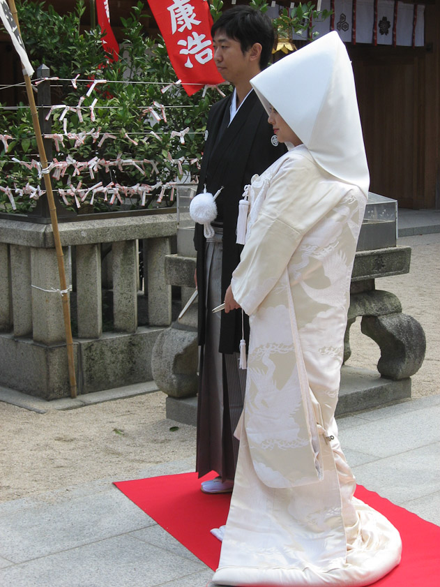 Shinto bride and groom.