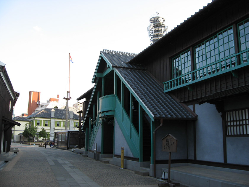 A recreated warehouse on Dejima.