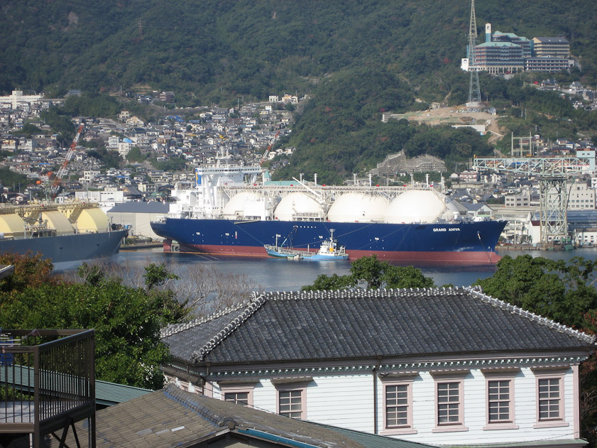 They evidently build liquified natural gas tankers at this shipyard.