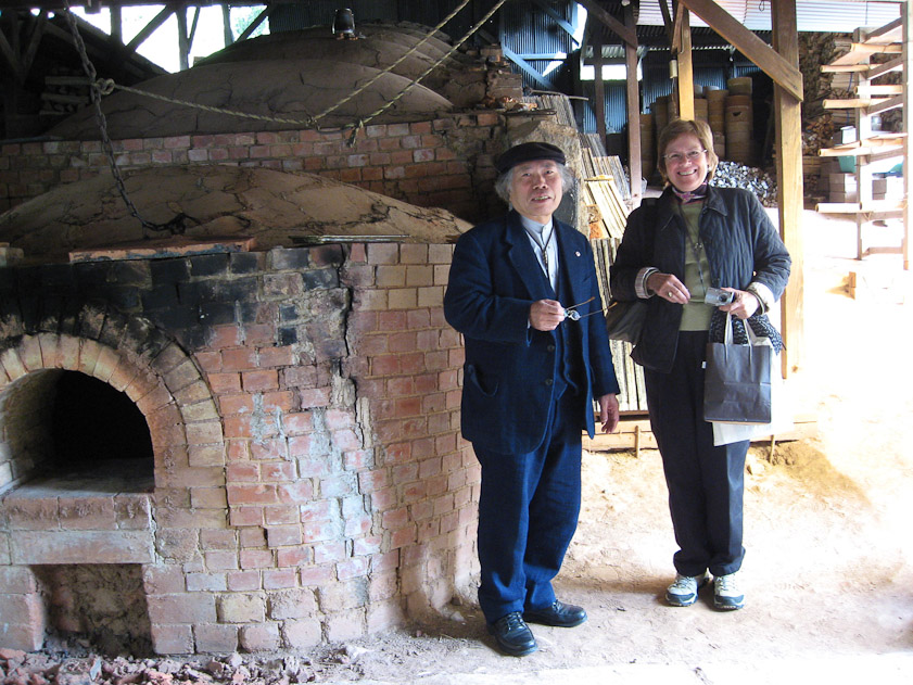 The potter at Fumotogama showed us all around the kiln.