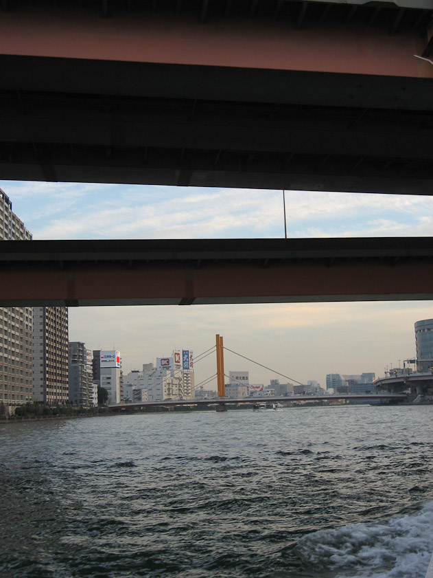 The Shin Ohashi bridge in the distance