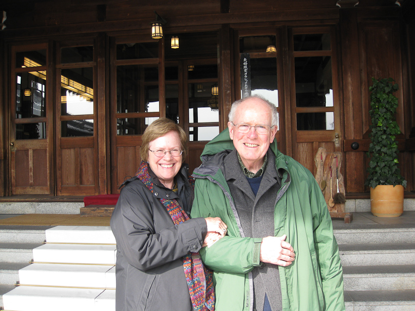 ED and MTD in front of the Nara Hotel