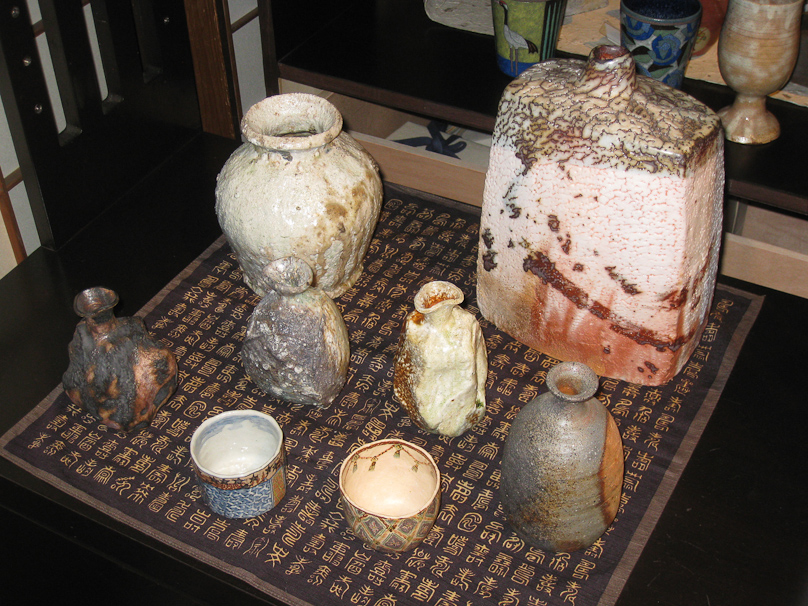 The next day we visited Robert Yellin in his new home/gallery near Ginkakuji, a little north of our ryokan. These are the pots we picked out at his gallery.
