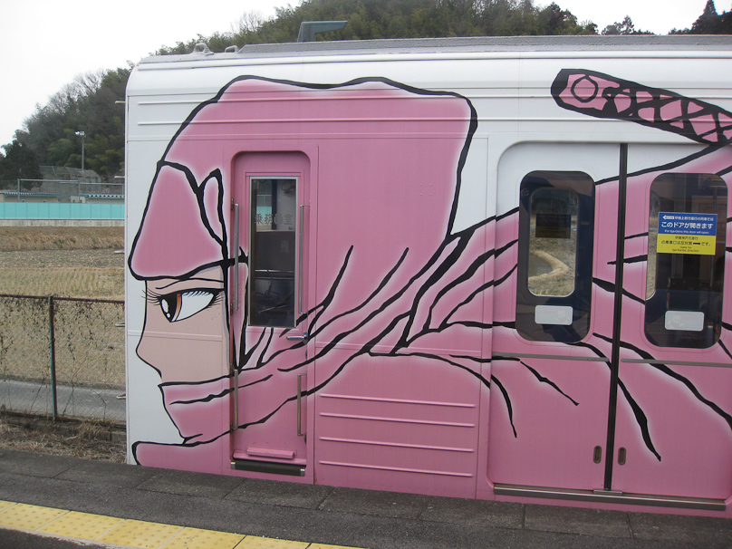 The Iga Railroad cars are painted to evoke the Ninja history of the area. We rode this train while we were in Ueno.