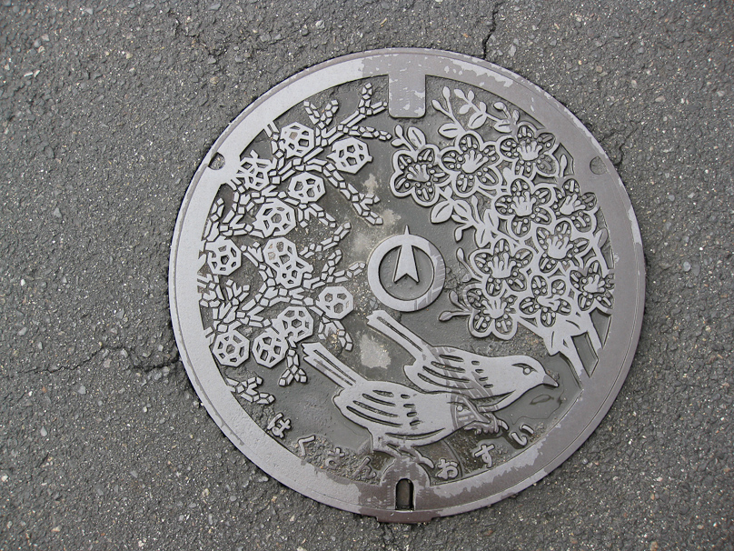 Manhole cover in Sakakibara-Onsenguchi.