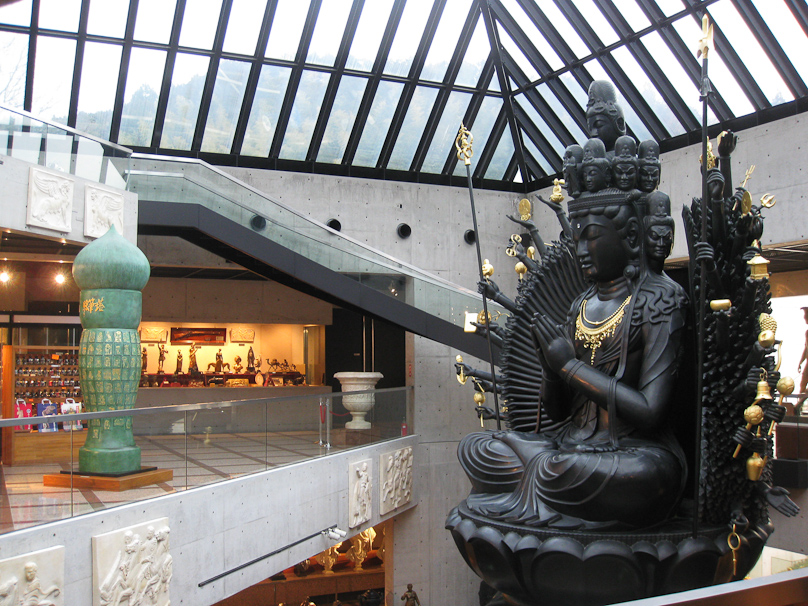 The interior of the Louvre Sculpture Museum has replicas from other places than France.