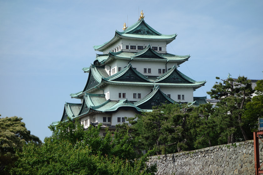 Nagoya Castle was burned down in WW II, but is still being rebuilt.
