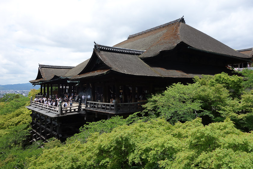 Kiyomizu-dera is high above Kyoto.