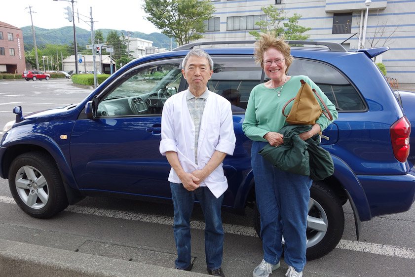 After visiting Shibata Family Garden we returned by bus to the train station for lunch. The chef/owner of the restaurant gave us a ride in his car to the port.