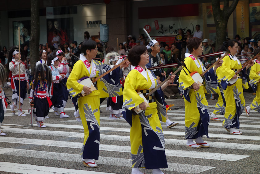 There were more traditional, though less audible, instruments in the parade.
