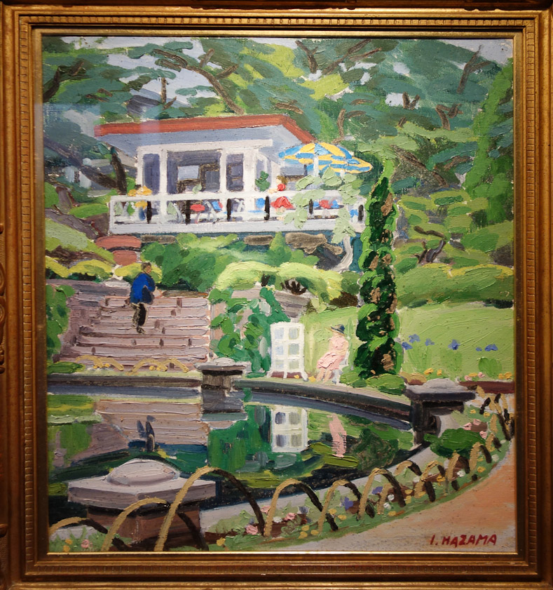 An example of painting by Hazama, a pupil of Matisse.