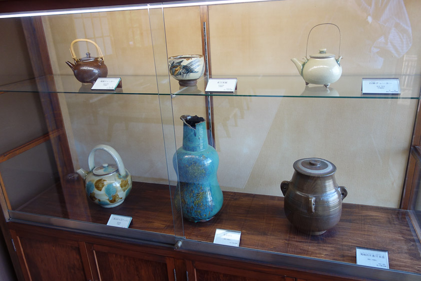 I particularly liked the tall turquoise vase.