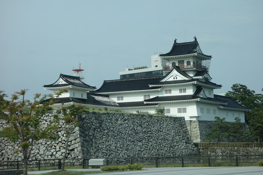 Toyama Castle is a 1954 concrete reconstructon. The original was built in 1543, destroyed in 1585, rebuilt , burned down in 1609, rebuilt in 1661, and torn down in 1870.
