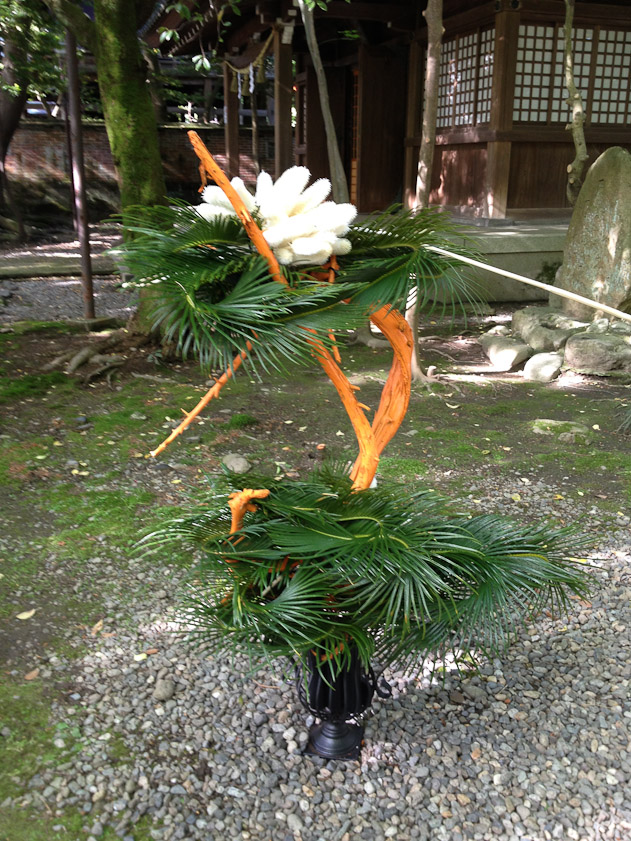 Outdoor ikebana are ... exhuberant?  Unconventional? Outrageous? Wierd?