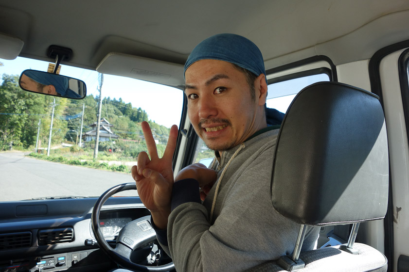 This potter gave us a ride to a ceramics gallery in Mashiko.