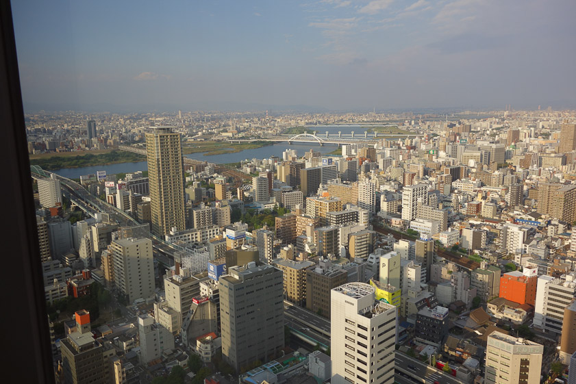 View of Osaka from our hotel room.