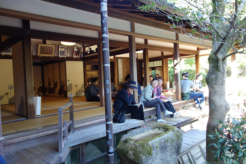 The garden viewing porch at Shoren-in in Kyoto