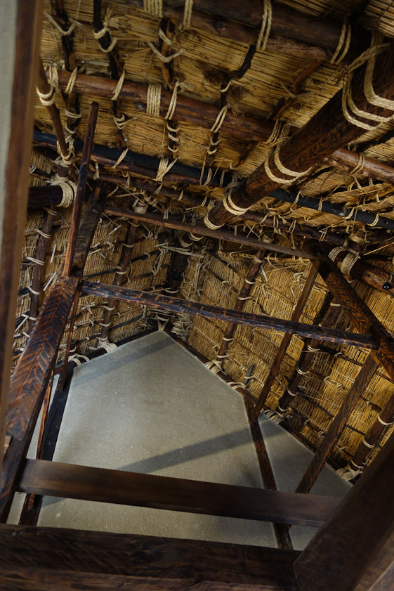 Interior of the roof structure in the Umeda house.