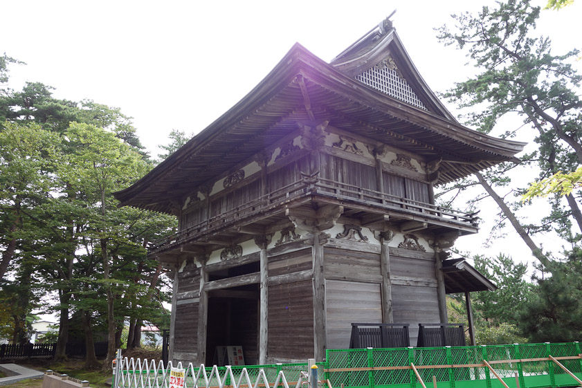 The back of the gate.