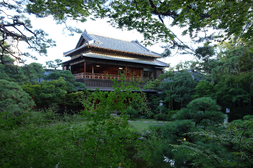 View of the villa from the garden.