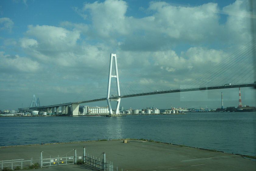 We passed under this impressive bridge to reach the railroad museum in Nagoya.