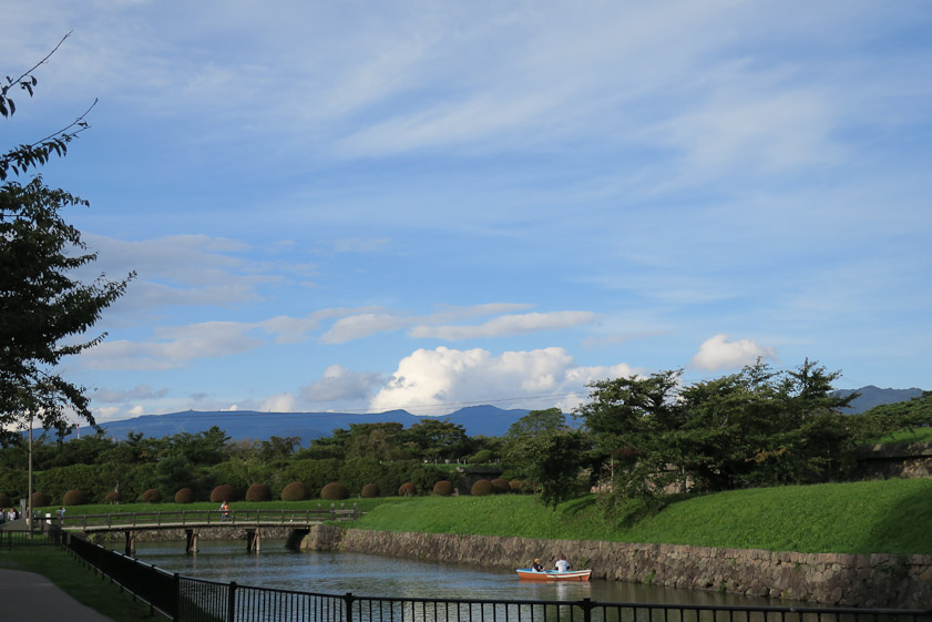 Goryokaku Park. The fort was the last ditch defense of the pro-Shogun forces defeated by Emperor Meiji's army in the Boshin War in 1869.