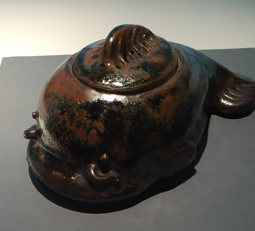 Ceramic incense burner in the shape of a little whale? Tadpole? Sperm?