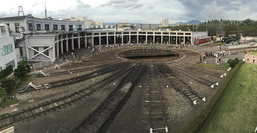 While the Guest House referred back to Heian times, the railway museum had the early 20c splendor of a steam locomotive roundhouse.