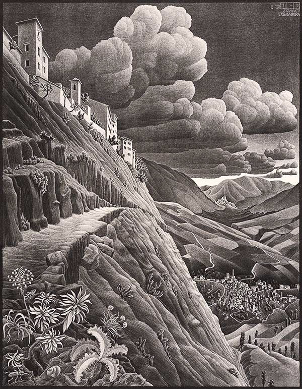 There was a show of M.C. Escher prints, which we couldn't photograph, so I downloaded this. It is 