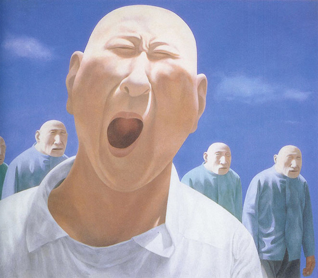 I downloaded other Cynical Realism paintings. This is also by Fang Lijun 