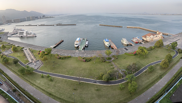 The best part of the Biwako Hotel was the view to the north over Lake Biwa.