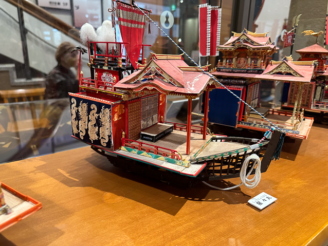 Models of former floats.