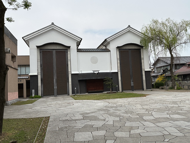 The tall doors of two float garages.