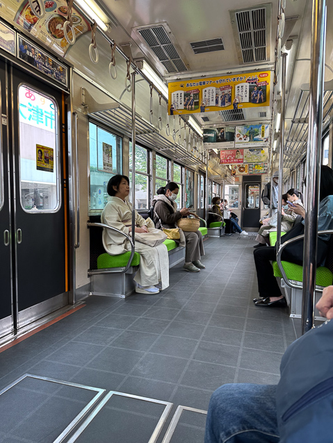 We rode a  clean uncrowded railroad car