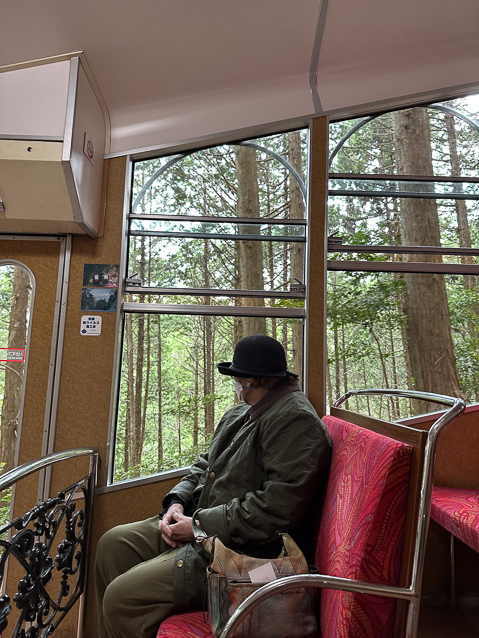 Even at he bottom of the line it was chilly and Mariana was buttoned up.