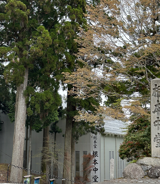 The Main Hall at Enryaku-ji was being restored inside this temporary building.
