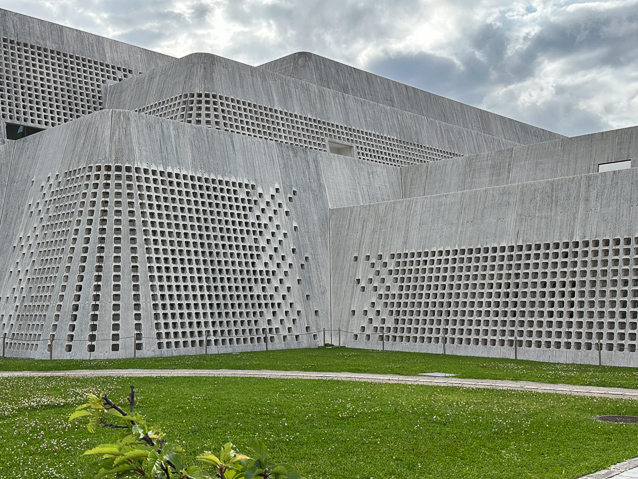 A nuclear bunker? A phased array radar antenna? No, an art museum.
