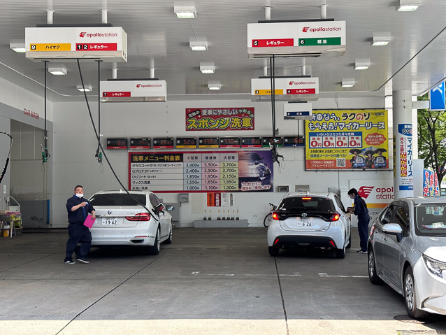 Gas stations have no pumps at ground level.