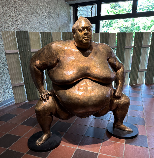 In the modernart section, a life size sumo wrestler called Nippon Cha Cha Cha