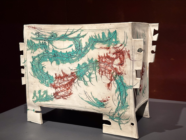 A vessel in Chinese style of 1973. No photos were allowed of other works.