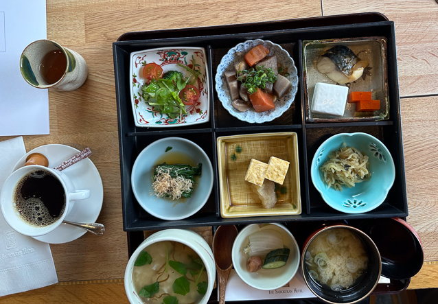 This was the Japanese breakfast, which we had once. The other mornings we opted for an American breakfast.