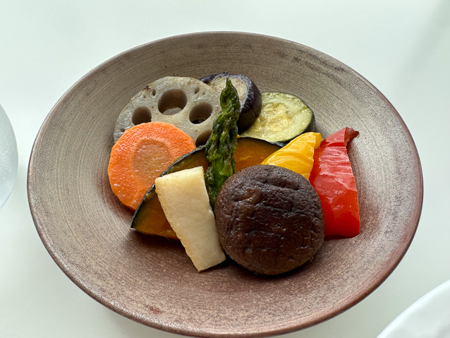 Our hotel had said there was no restaurant at the museum. Ha! There is a splendid French restaurant where we had a lunch with Champagne and multiple beautiful coirses.